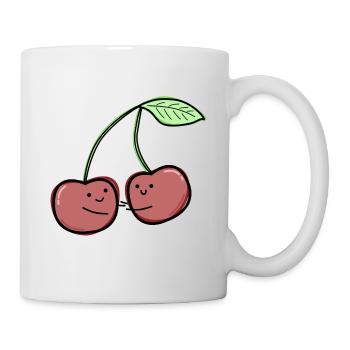 Süße Kirschen - Tasse - Weiß - Rechts