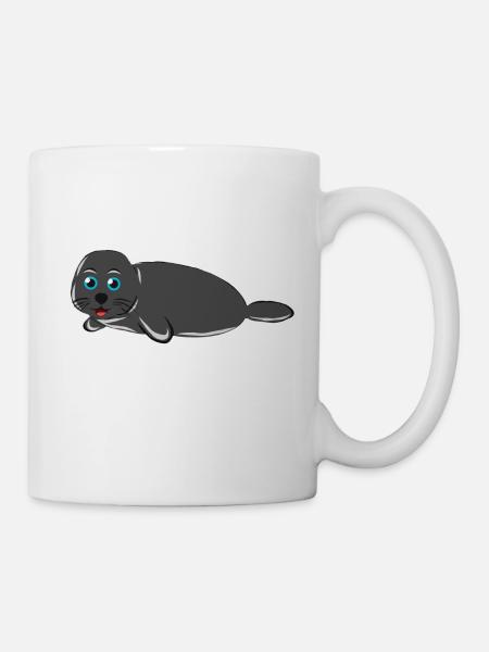 Robbe Seehund - Tasse - Weiß