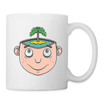Urlaub im Kopf - Tasse - Weiß - Rechts