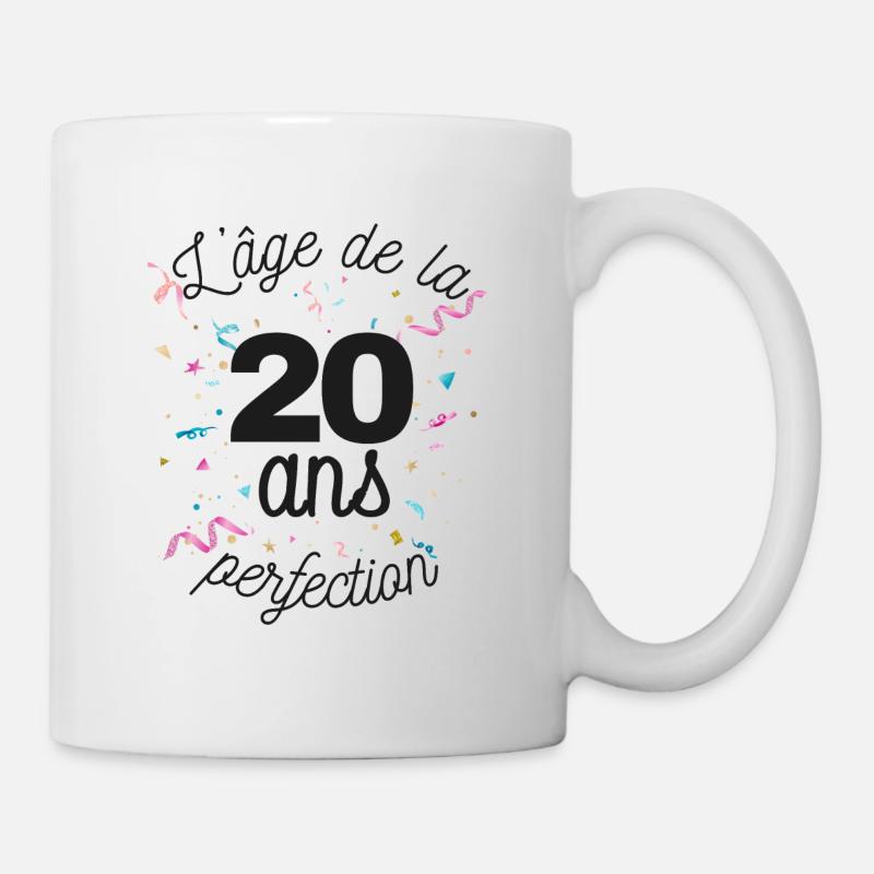 20 ans / perfection - Mug blanc - blanc