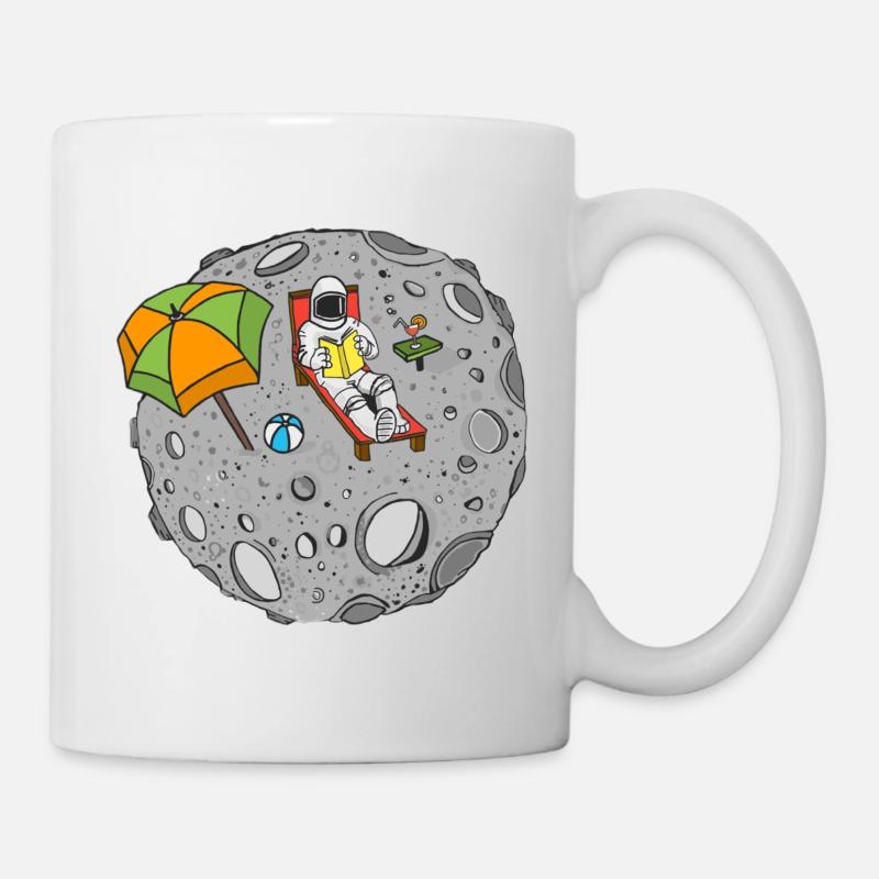 Zum Mond - Tasse - Weiß