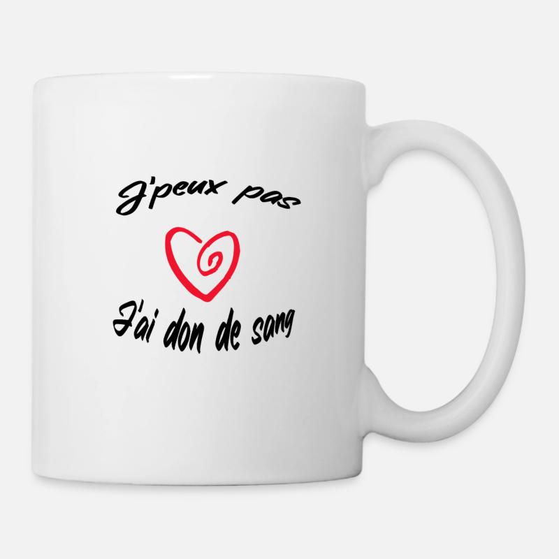 J'peux pas j'ai don de sang - Mug blanc - blanc