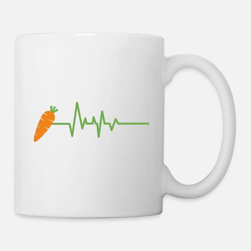 Karotten herzfrequenz Geschenk - Tasse - Weiß