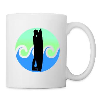 Surfer - Surfen - Tasse - Weiß - Rechts