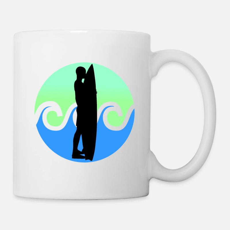 Surfers - surf - Mug blanc - blanc