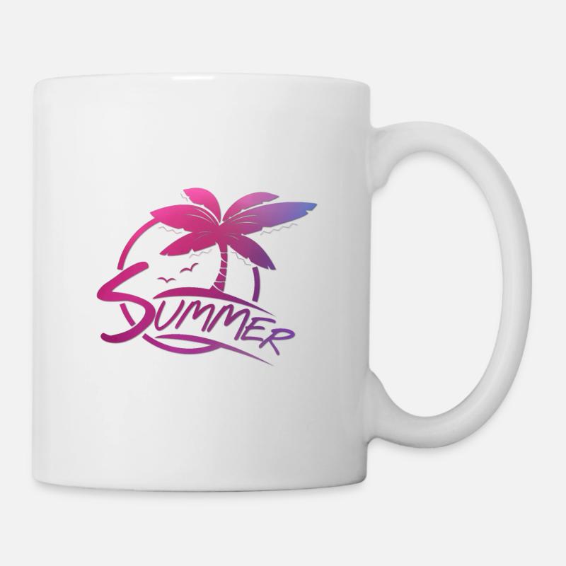 Lettrage d'été - Mug blanc - blanc