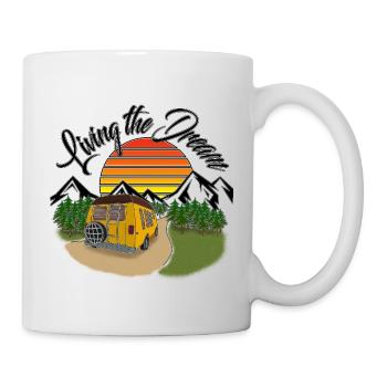 Living the Dream | Yolo-Artwork - Tasse - Weiß - Rechts