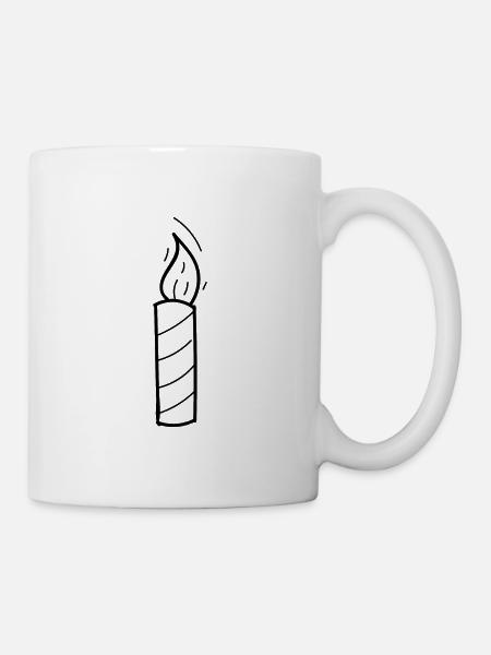 Kerze - Tasse - Weiß
