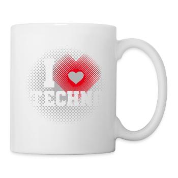 i Love Techno Geschenkidee für den Raver - Tasse - Weiß - Rechts