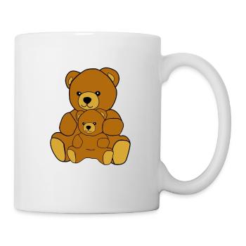 Teddy-Bär mit Kind - Mug blanc - blanc - Droite