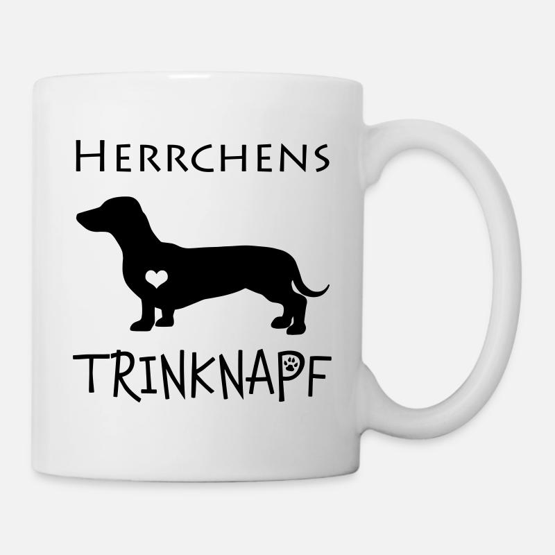 Herrchens Trinknapf Dackel - Tasse - Weiß