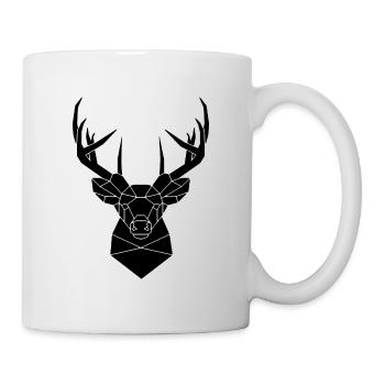 Hirsch Hirschkopf Tiere - Mug - white - Right