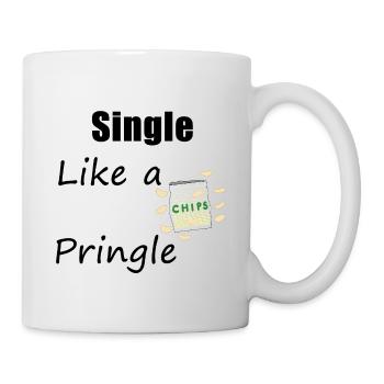 Single like a pringle drôle proverbes chips - Mug blanc - blanc - Droite