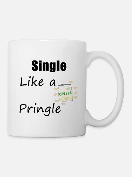 Single like a pringle drôle proverbes chips - Mug blanc - blanc