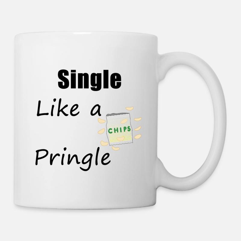 Single like a pringle drôle proverbes chips - Mug blanc - blanc