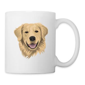 Golden retrievers - Mug blanc - blanc - Droite