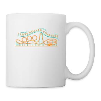 J'aime Roller Coaster - fan de roller coaster - Mug blanc - blanc - Droite