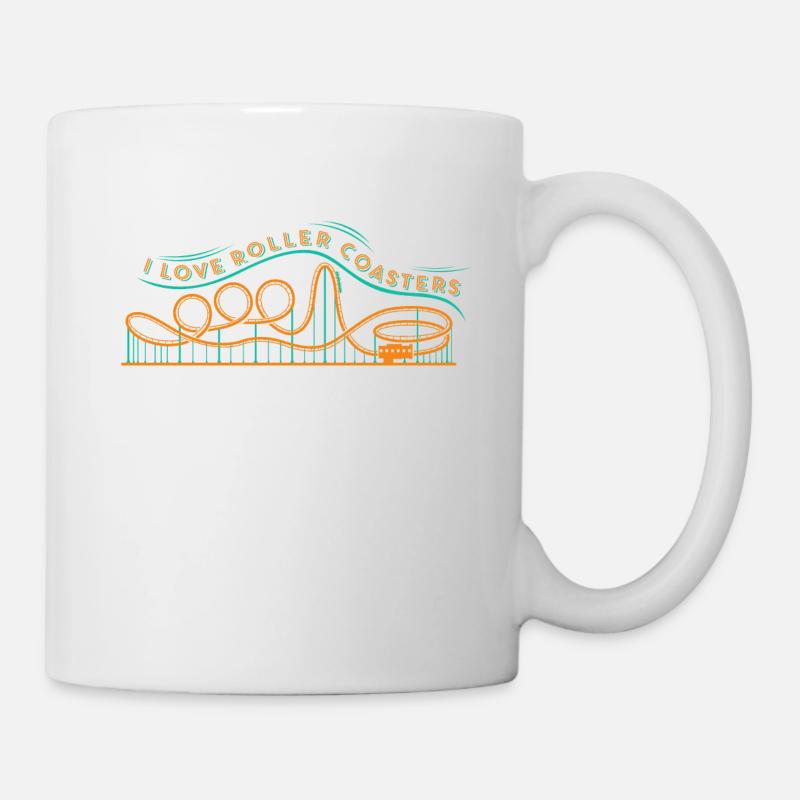 I love Roller Coaster - roller coaster fan - Mug - white