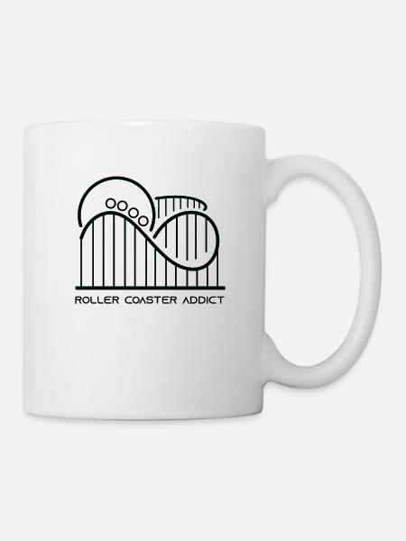 Roller Coaster Addict - Roller Coaster Fan - Mug - white