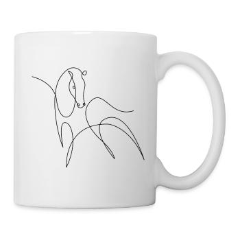 Cheval - Mug blanc - blanc - Droite