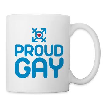 Fier Gay (2c) - Mug blanc - blanc - Droite