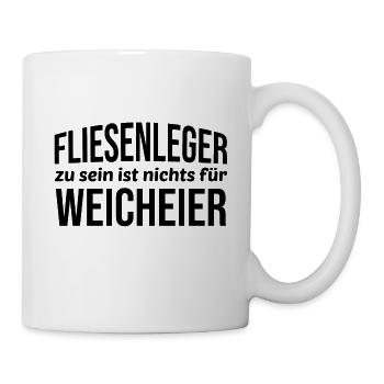 Fliesenleger - Tasse - Weiß - Rechts