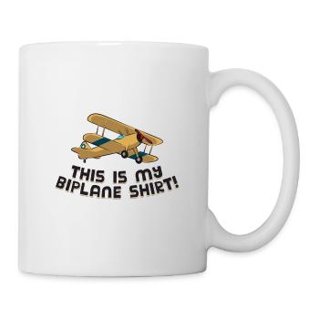 Ceci est mon cadeau de chemise de biplan - Mug blanc - blanc - Droite