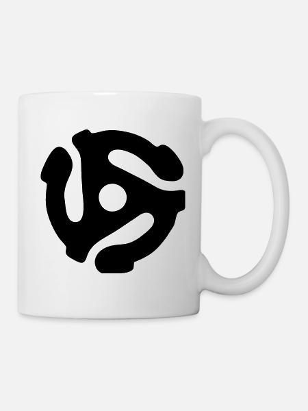 45 rpm vinyl adapter - Mug - white