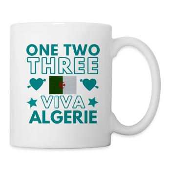 Algeria Shirt • One Two Three Viva Algeria Gift - Mug - white - Right