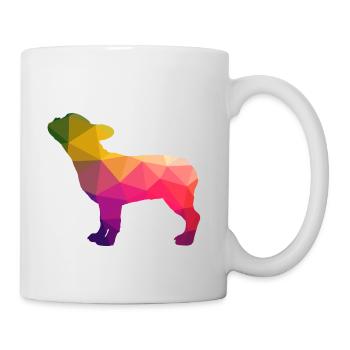 Frenchie French Bulldog Regenbogen bunt - Tasse - Weiß - Rechts
