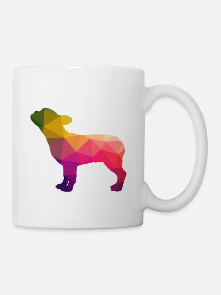 Frenchie bouledogue français arc-en-ciel coloré - Mug blanc - blanc