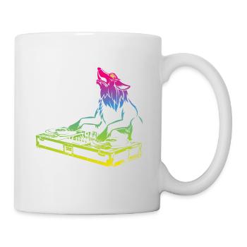 DJ Wolf, producteur de musique vintage - Mug blanc - blanc - Droite