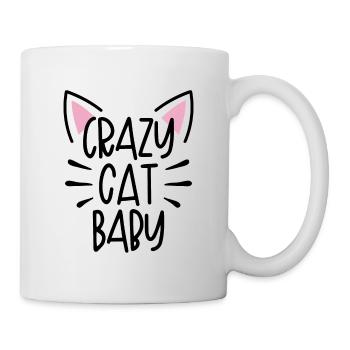 Chat fou bébé - Mug blanc - blanc - Droite