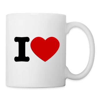 I love Ich liebe Liebe - Tasse - Weiß - Rechts