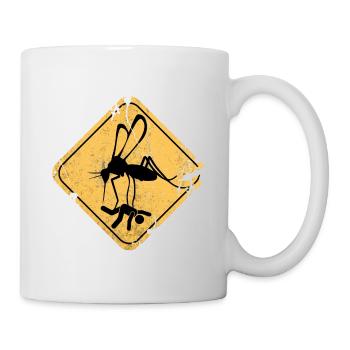Idée de cadeau de danger de signe de rue de moustique moustique - Mug blanc - blanc - Droite