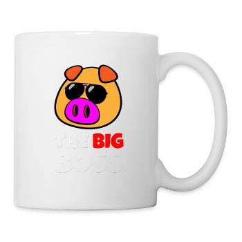 Schwein Boss Chef Vorgesetzter Geschenkidee - Tasse - Weiß - Rechts