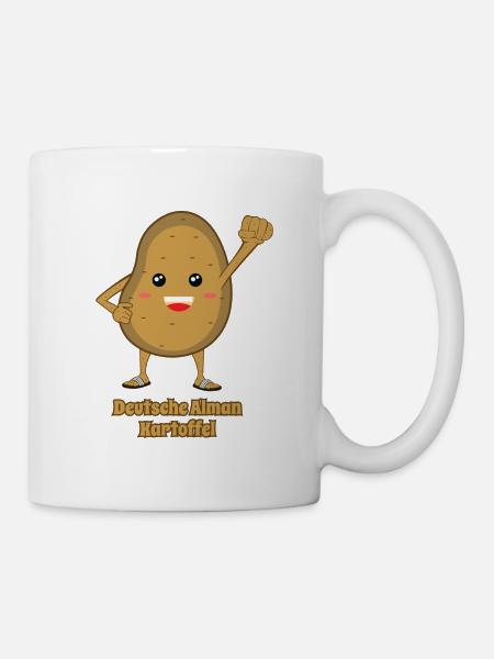 Deutsche Alman Kartoffel - Tasse - Weiß