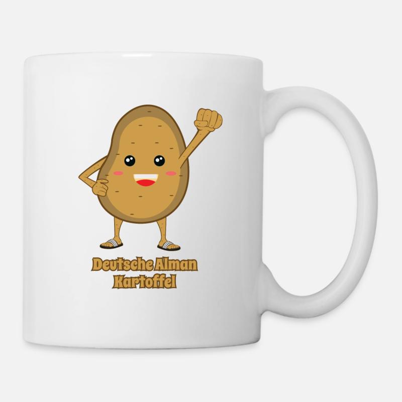 Deutsche Alman Kartoffel - Tasse - Weiß