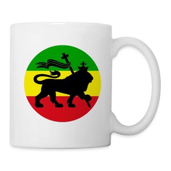 Reggae Rasta Lion of Zion green yellow red - Mug - white - Right