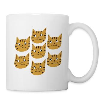 crasy cat crazy cats leopard animal cat shirt - Mug - white - Right