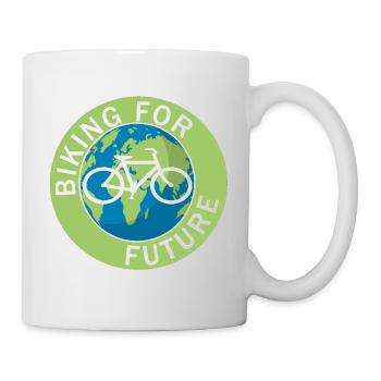 Protection de l'environnement à vélo - Mug blanc - blanc - Droite