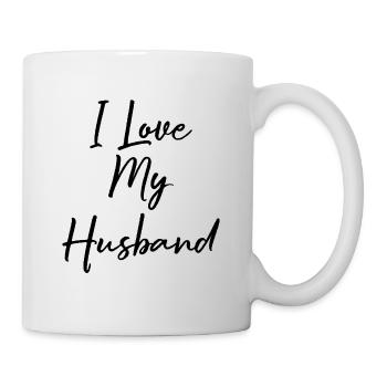 I love my Husband Geschenk - Tasse - Weiß - Rechts