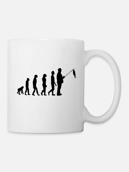 Evolution pêche pêcheur amateur - Mug blanc - blanc