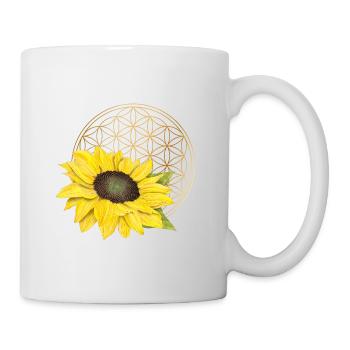 Blume des Lebens - Tasse - Weiß - Rechts