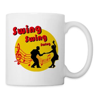 Couple dancing swing - Mug - white - Right
