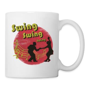 Couple dancing swing - Mug - white - Right