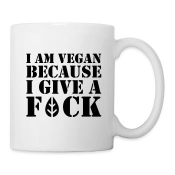 Je suis végétalien Parce que je donne un cadeau de baise - Mug blanc - blanc - Droite