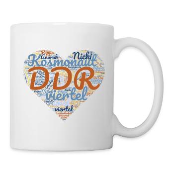 DDR Ostalgie Herz - Tasse - Weiß - Rechts