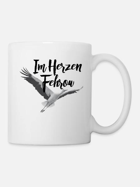 Im Herzen Fehrow - Tasse - Weiß