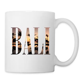 Bali, Indonesia, palm trees, beach, vacation - Mug - white - Right